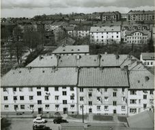 Danska vägen och Tåns kyrkogård 1955